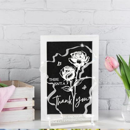 Thank You Gifts for Coworker College Teacher Women Men, Small Teacher Appreciation Acrylic Plaque Gifts, Christmas Mothers Day Gifts Leaving Gift, Thank You Gift for Leader Colleague Principal - color: Thank