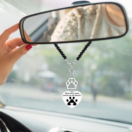 Dog Memorial Gifts Memorial Rear View Mirror Hanging Accessory Bereavement Gifts for Loss of Pet dog Cat Remembrance Gift for Loss of Cat Sympathy Gift for loss of Dogs Pet Car Rearview Mirror Pendant