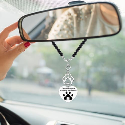 Dog Memorial Gifts Memorial Rear View Mirror Hanging Accessory Bereavement Gifts for Loss of Pet dog Cat Remembrance Gift for Loss of Cat Sympathy Gift for loss of Dogs Pet Car Rearview Mirror Pendant