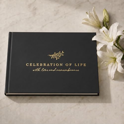 Beautiful Funeral Guest Book for The Celebration of Life - Hard Cover | The Perfect in Loving Memory Book with Ample Space for Guests to Sign in - Quality Craftsmanship for Honoring Loved Ones
