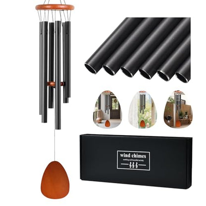 Wind Chimes for Outside,28'' Small Soothing Melodic Tones Windchimes - size: 28'' Teardrop Design