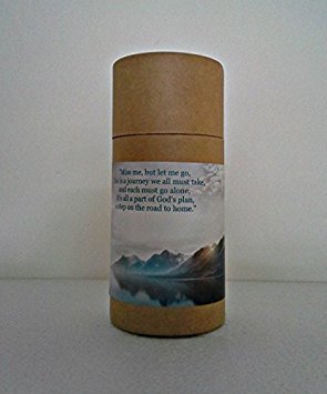 One Child/Pet - Natural Biodegradable Cremation Scattering Tube w/Telescopic Lid & Instructions (Style: Mountains)