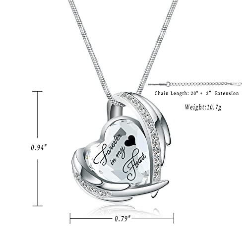 Heart Crystal Cremation Urn Necklace for Ashes, Stainless Steel Cremation Jewelry for Ashes Memorial Pendant Ashes Urn Necklace with Engraving and Filling Kit - color: White Crystal