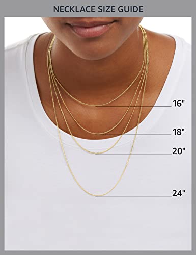 Amazon Essentials 14k Engraved Flowers Heart Locket Necklace, 18" - color: Yellow Gold