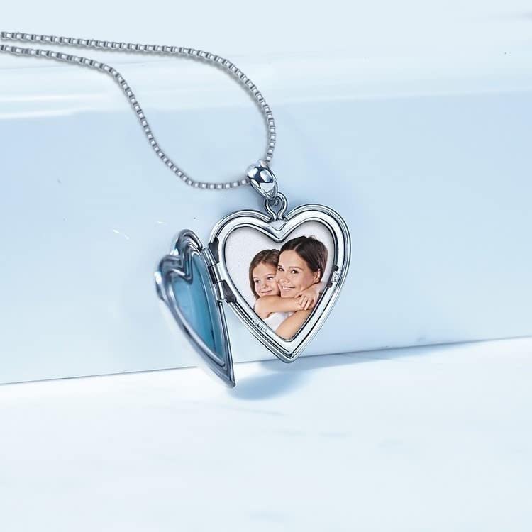 PicturesOnGold.com Personalized Always in My Heart Silver Or Gold Heart Locket Pendant Necklace Jewelry Gifts for Men & Women - 3/4 Inch X 3/4 Inch - Includes 18 inch Cable Chain - style: Stainless Steel - Locket Only