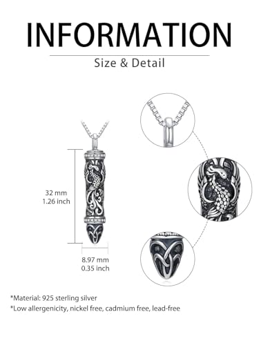 JKR Keepsake Urn Necklace for Ashes Cremation Jewelry Memorial Gift | Keepsake Necklace for Ashes Cremation Jewelry Sympathy Gifts for Loss of Loved One Women Men Dad Husband Mom Wife - style: 10-Bullet-Phoenix