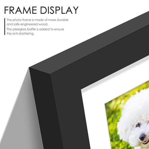 DUENPY 6x9 Double Collage Frame For 2 3.5x5 Photos Black - color: Black, size: 6x9（3.5x5 opening）