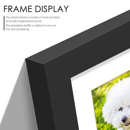 DUENPY 6x9 Double Collage Frame For 2 3.5x5 Photos Black - color: Black, size: 6x9（3.5x5 opening）