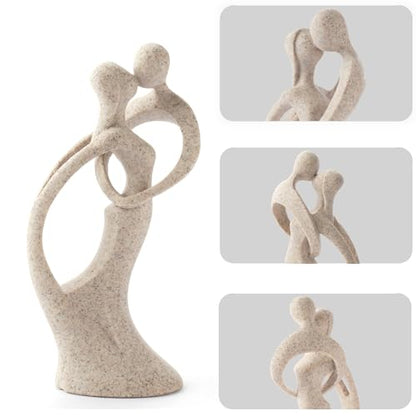 Modern Abstract Couple Statue, Kissing Lovers Sculpture Figurine Home Decor - style: Style A