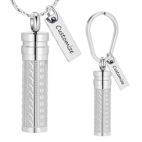 constantlife Cremation Jewelry for Ashes Openable Pill Case Urn Necklace Keepsake Perfume Memorial Pendant Locket Charm Accessories - color: Customize