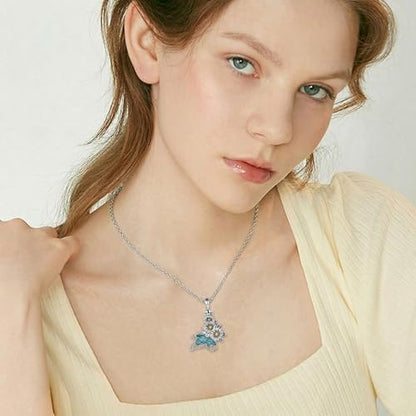 Butterfly Urn Necklace for Ashes 925 Sterling Silver Turquoise Daisy Pendant Cremation Memorial KeepsakeJewelry Gift for Women