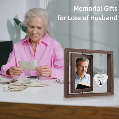 Memorial Gifts for Loss of Husband Picture Frame,Loss of Husband Sympathy Gift,Picture Frame In Memory of Loss a Loved One,Condolence Gifts Fits 4x6 In Photo - color: Husband