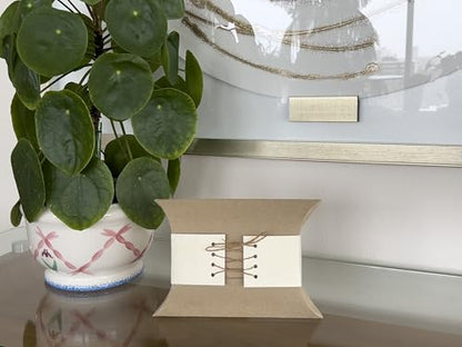 Biodegradable & Water Soluble Pillow Urn for Human + Pet Ashes | Eco-Friendly Memorial (40 Cubic inches) - Beige & White
