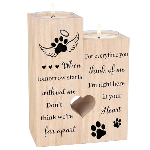 Pet Memorial Gifts for Dogs, Candle Holders - Loss of Dog Sympathy Gift, Loss of Pet