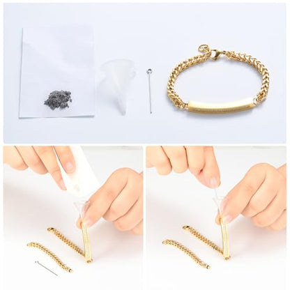 Cremation Urn Cuff Bracelet for Ashes Stainless Steel Crystal Cube Cremation Bangle Keepsake Ashes Jewelry - color: Gold