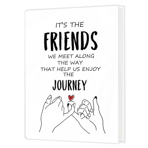 Best Friend Photo Album Holds 36 4x6 Photos, Friendship Gifts for Women, It's the Friends We Meet Along the Way Small Photo Album Memory Keepsake Gift for Family Travel Vacation - color: It's the friends