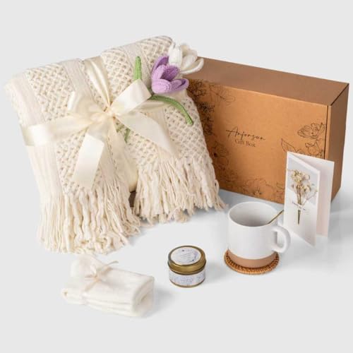 Gift Baskets for Women, Birthday Gifts for Women, Self Care Gift Baskets Care Package, Thank You, Get Well, Sympathy Inspirational Friendship Gifts for Mom, Grandma, Sister,Friends, Girls - color: Purple