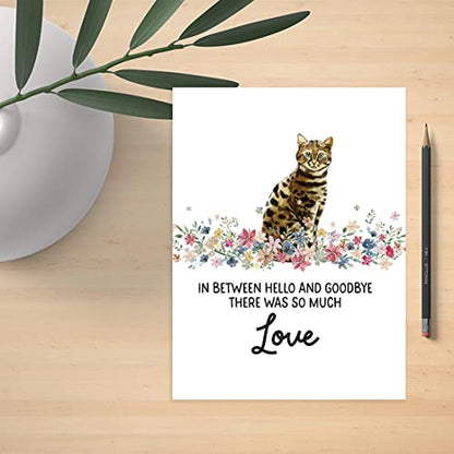 Andaz Press Jumbo Pet Sympathy Card with Envelope, Sorry For Your Loss Card, Bengal Cat Loss Of Pets, Cat Grief Bereavement Card with Big Blank Space to Send to Friends, Family, 8.5" x 11", 1-Pack - color: Bengal Cat