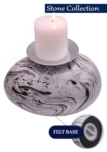 Candle Cremation Urn for Human Ashes - Large Marble Candle Urn - Decorative Urn for Ashes Display at Home - Beautiful Modern Adult URN for Funeral, Burial, Female or Pets