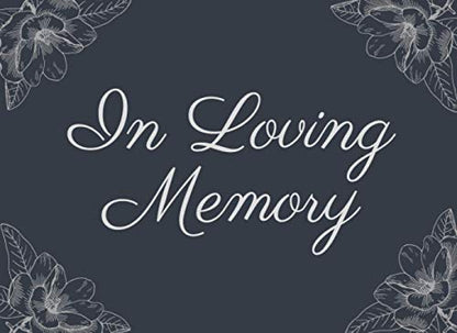 Guest Book For Funeral: In Loving Memory, Beautiful Black and Silver Memorial Service Registry Guestbook
