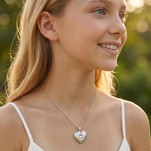 Locket Necklace That Holds Pictures Birthstone Lockets for Women Photo Locket - style: May-birthstone