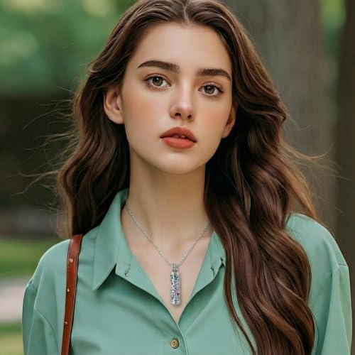 Cylinder Urn Necklace Crystal Tree of Life Cremation Jewelry Pendant for Women Men Vial Cremation Ash Pendant Loved One Memorial Jewelry with Mini Keepsake Urn Ash - Always In My Heart - color: Customize