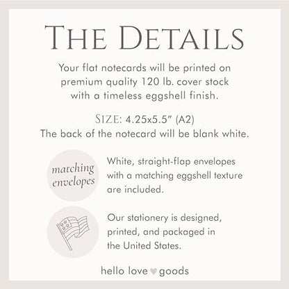 Soft Blue Floral Funeral Thank You Cards | With Envelopes, 4.25x5.5"