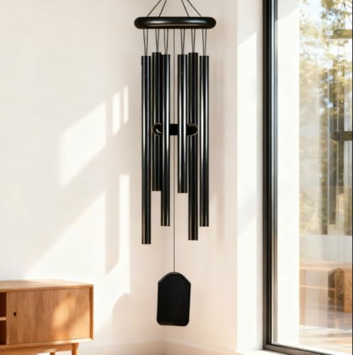 Large Outdoor Wind Chimes, 37-Inch Aluminum, Deep Tone Memorial Gift