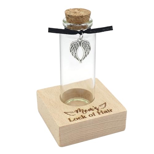 Personalized Loss of Loved One Photo Frame Memorial，Custom lock of Hair Keepsake Jar,Remembrance，Bereavement,Sympathy Gift for Lost Mom, Dad， Friends, Sisters, Grandparents(mom) - style: mom