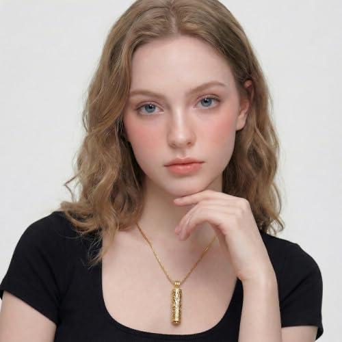 Cylinder Urn Necklace Crystal Tree of Life Cremation Jewelry Pendant for Women Men Vial Cremation Ash Pendant Loved One Memorial Jewelry with Mini Keepsake Urn Ash - Always In My Heart - color: All Gold-Always In My Heart