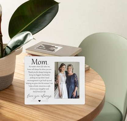 Mom Love You Forever Wedding Picture Frame, Mother of the Bride Photo Frame, 4x6 inch Photo - style: Mother of the Bride