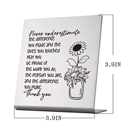 Thank You Gift for Women, Coworker, Friends, Teacher, Retirement Gifts for Coworker, Women, Desk Table Shelf Sign Decor, Inspirational Office Gift for Colleague Leaving Job - style: d-2