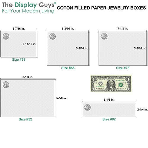 TheDisplayGuys 100 Cardboard Jewelry Gift Boxes with Inserts - Gold Foil - size: 100 Pack