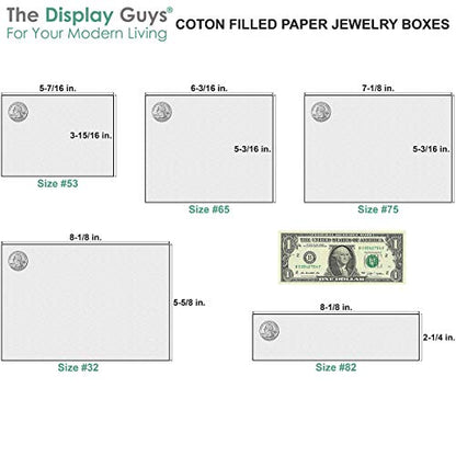 TheDisplayGuys 100 Cardboard Jewelry Gift Boxes with Inserts - Gold Foil - size: 100 Pack