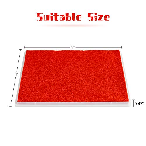 Ink Pad, 5x4'' Washable Non-Toxic Ink Stamp Pad for Baby Footprint Handprint, Red - color: Red