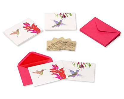 Papyrus Watercolor Hummingbird All Occasion Cards with Envelopes & Signature Seals, Blank Inside for Personalized Message (12-Count)