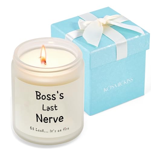 Boss Gifts for Women Men, 9 OZ Soy Wax Candle Boss Day Gifts - color: Female Bosses Gifts