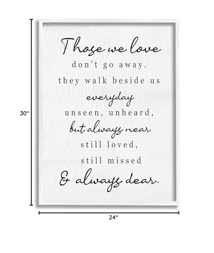 Those We Love Poem Rustic, 24 x 30 Inch Framed Giclée Print | Stupell Industries · By Lil' Rue · Ready to hang · Thoughtful gift for any room · Made in USA - color: Coastal White (Textured), size: 30"L x 24"W
