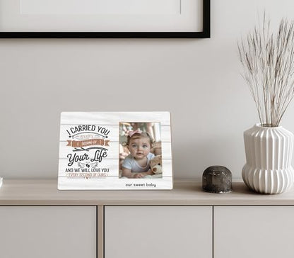 Memorial Picture Frame,In Memory Of Infant Pregnancy Loss Gifts,I Carried You Every Second Of Your Life,Fits 4x6 Wooden Photo Frames - color: Purple