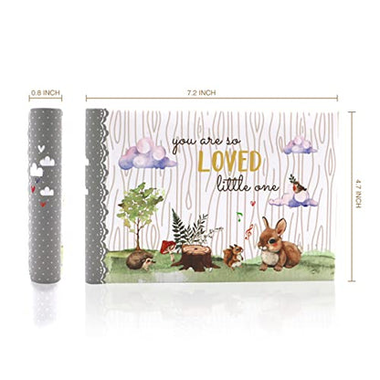 Holoary You Are So Loved Little One Grandma's Brag Book, Small Baby Photo Album 4” x 6” 32 Photos, Woodland Animals Design - size: 7.2''x4.7''