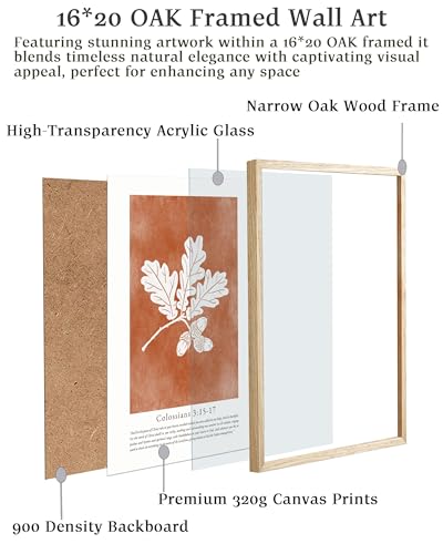 EcoHest 16x20 in Colossians Scripture Fall Botanical Christian Wall Art - color: Framed Faith, size: 20"L x 16"W