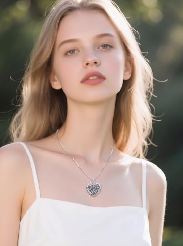 WINNICACA Cremation Jewelry for Ashes Locket Ashes Necklace Urn Necklace for Women Sterling Silver Cremation Necklace for Ashes Fine Keepsake Picture Necklace Memorial Jewelry - style: D04-Butterfly Urn Necklace