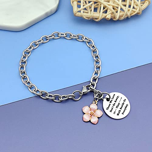 DlaeKua Bereavement Gift Bracelet Sympathy Gift for Loss of Mother Father Memorial Gifts for Loss of Husband Sister Remembrance Gifts - color: silver