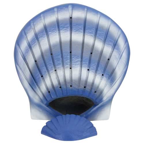 Biodegradable Shell Urn by Passages International, Aqua Blue, 16 Inches, Sea Burial Extra Large Urn for Human Ashes - color: Aqua Blue
