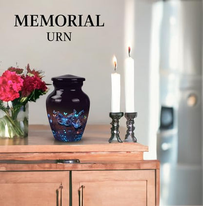 Butterfly Urn, Small Urn for Ashes Butterfly - 3 Inch Mini Urn for Sister | Cremation Miniature Urns with Butterfly, Final Remains Containers Butterfly - size: 3 inch Keepsake 1PC
