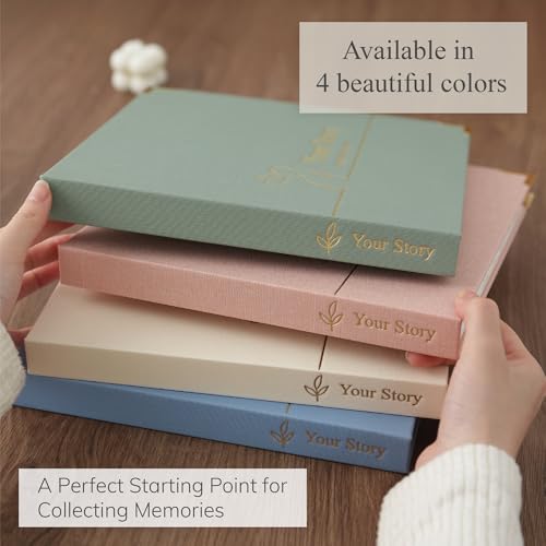 Baby Book Keepsake Boy or Girl Timeless Baby Memory Book First 5 Years for Baby Shower Gender Neutral Baby Scrapbook New Mom Gift Baby Journal from Birth to Age 5 Milestone Book Sage Green - color: Sage Green
