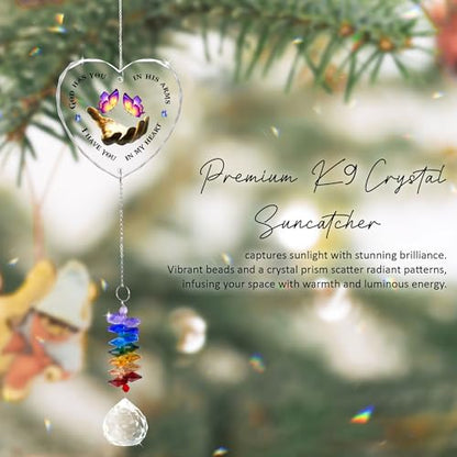 Glass Ornament Suncatcher - I Have You in My Heart - Sympathy Gift for Loss of Loved One - Grief Heaven Keepsake - Mother's Day for Mom Dad Sisters Brothers Grandparents - color: I Have You in My Heart