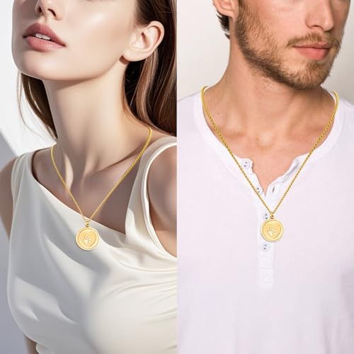 Hearbeingt Tree of Life Cremation Jewelry Paw Print Urn Necklace for Ashes - color: B-Customize image