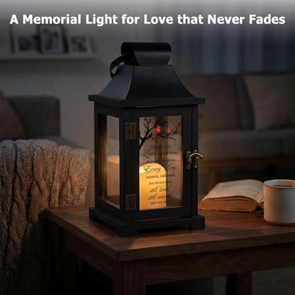 Memorial Lantern Sympathy Gift for Loss of Loved One Grief Gift - color: Those We Love Don’t Go Away Black