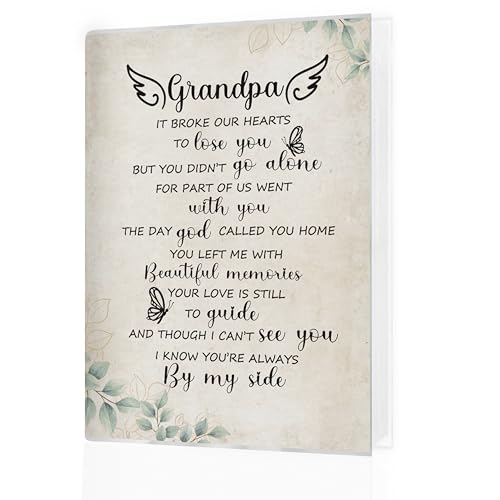 Grandpa Memorial Photo Album 4x6, Sympathy Gift for Loss of Grandpa, Bereavement Remembrance Gifts for Loss of Grandfather Small Memory Photo Album Book for 18 Pockets Hold 36 Pictures - color: Moure grandpa